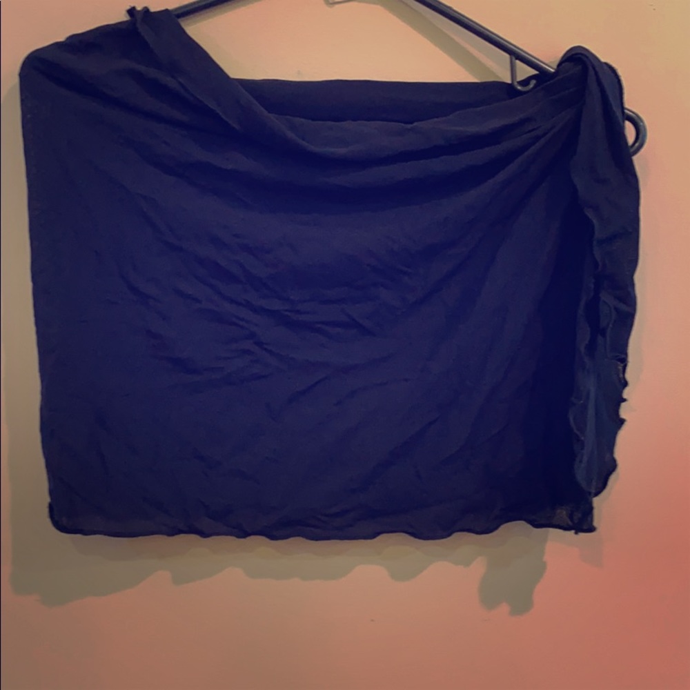 Sheer black swim sarong